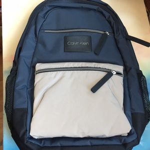 Calvin Klein Blue Backpack w/ Reflective Silver